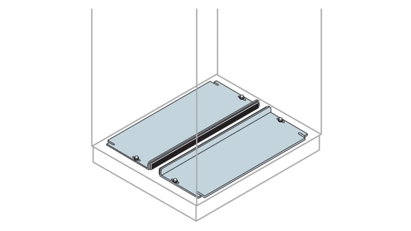 ABB IS2 Series Galvanised Steel Sliding Gland Plate, 400mm W, 1m L for Use with AM2 Cabinets, IS2 Enclosures