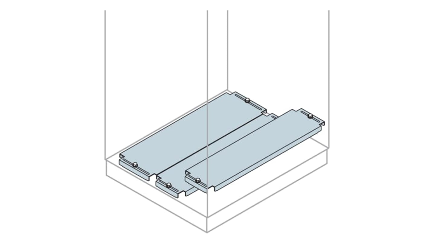 ABB IS2 Series Galvanised Steel Modular Gland Plate, 400mm W, 1m L for Use with IS2 Enclosures