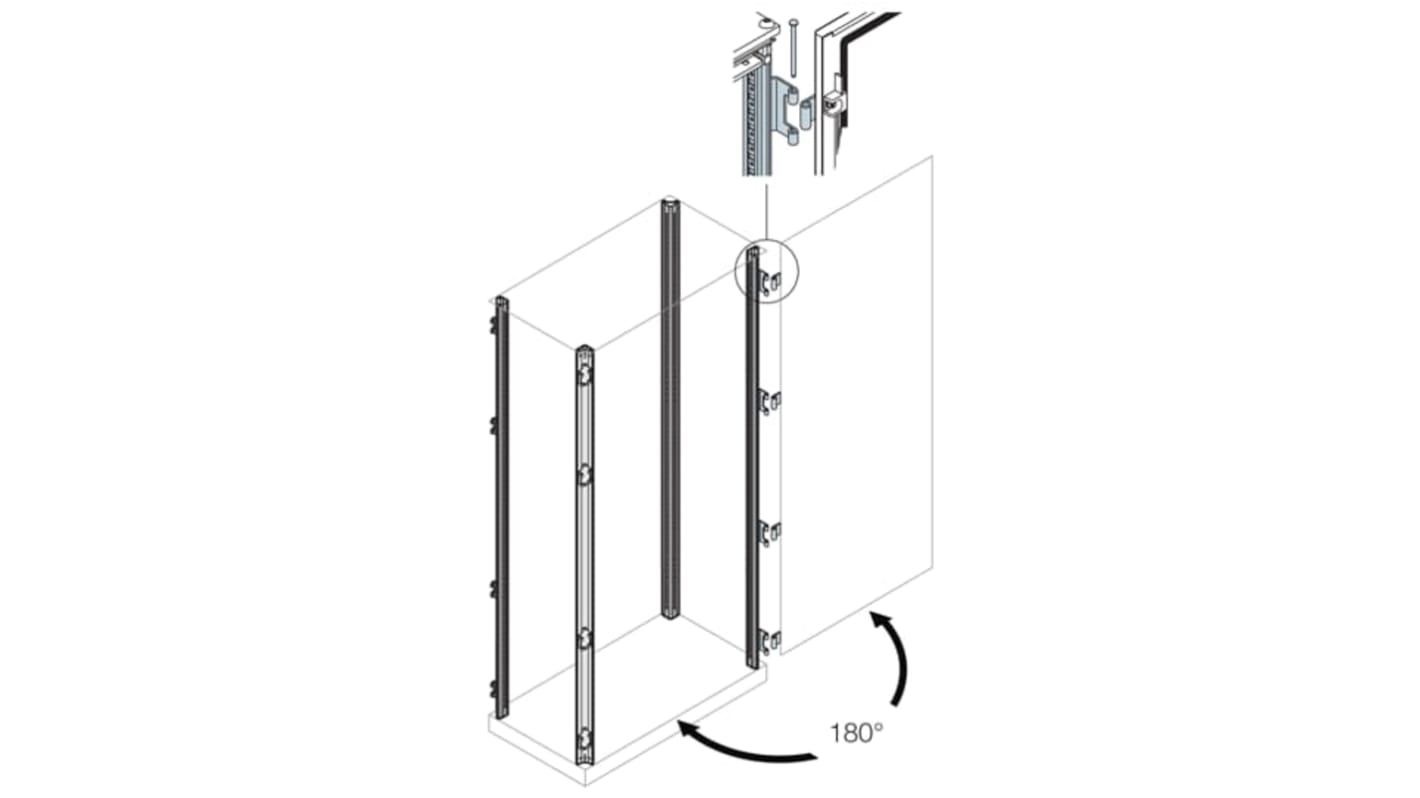 ABB ヒンジ 垂直 スチール 1.8m x 100mm AM2