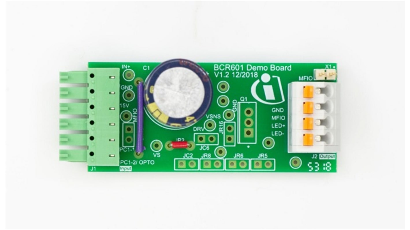 Płytka ewaluacyjna, DEMO_BCR601_60V_IVCTRL, XDPL8219, do uzycia z:  BCR601, Płytka demonstracyjna, Płytka ewaluacyjna,