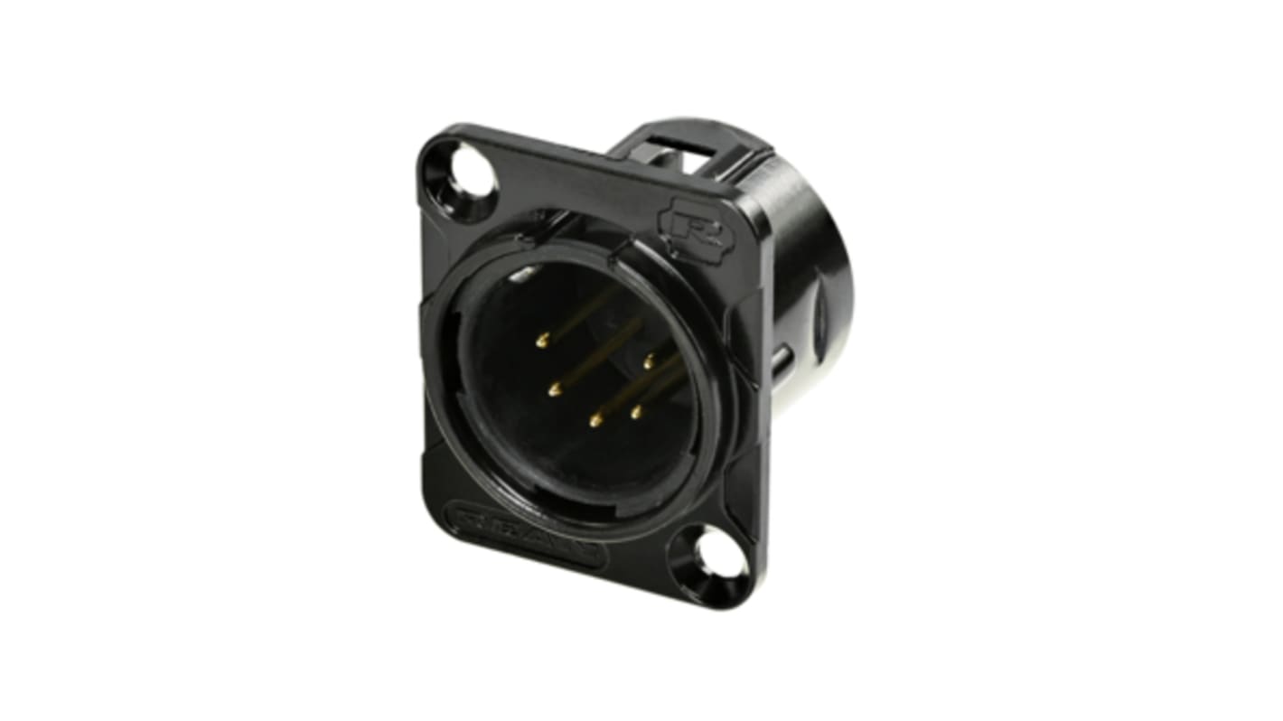 Re-An Products Socket Mount XLR Connector, Male, 5 Way