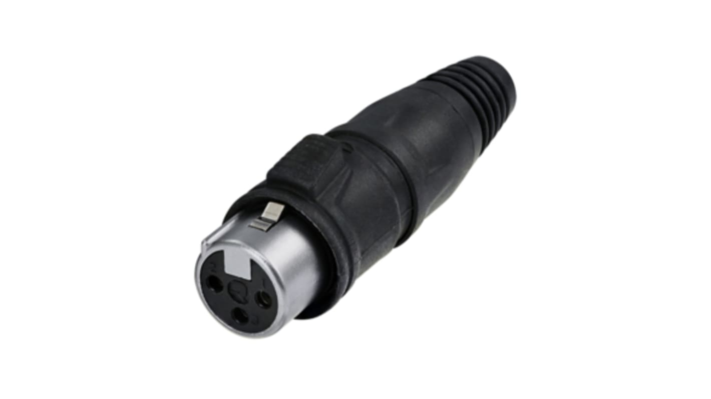 Conector XLR Hembra Recto de 3 pines Re-An Products, Montaje de conector hembra