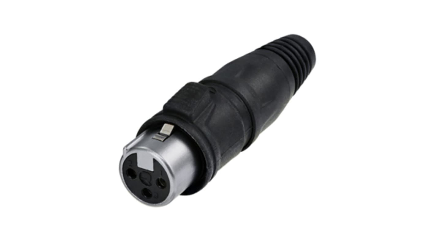 Re-An Products Socket Mount XLR Connector, Female, IP65, 3 Way