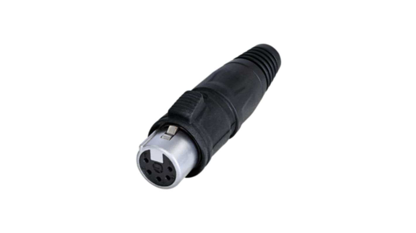 Conector XLR Hembra Recto de 5 pines Re-An Products, Montaje de conector hembra