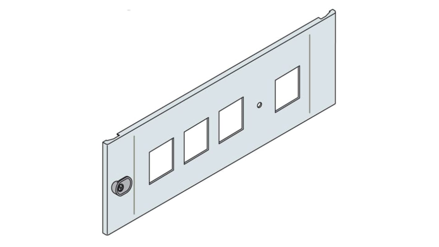 ABB IS2 Gehäuseplatte Typ Instrumententafel 4-Einbaustellen B. 200mm L. 800mm Stahl für Is2-Gehäuse für die