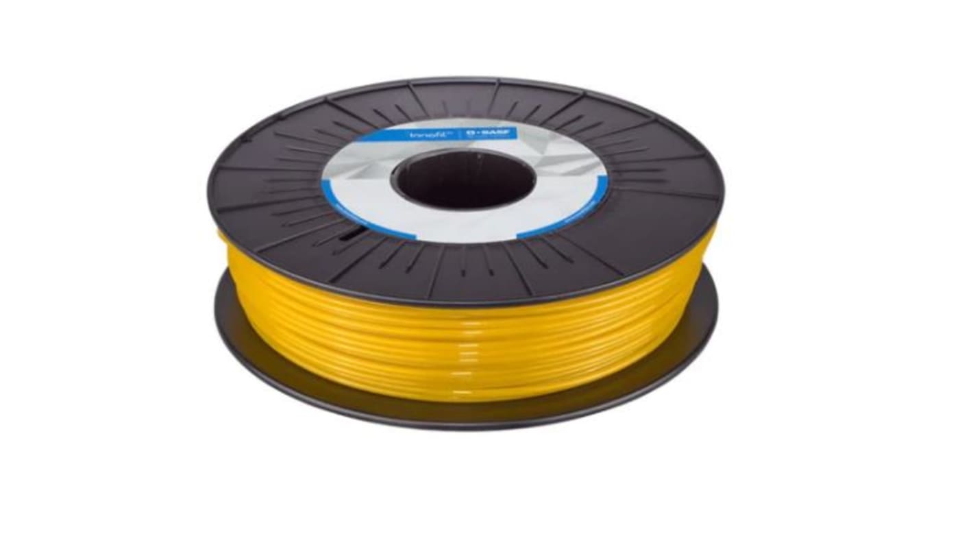 Filamento para impresora 3D FDM, PLA, 1.75mm, Amarillo, 750g BASF