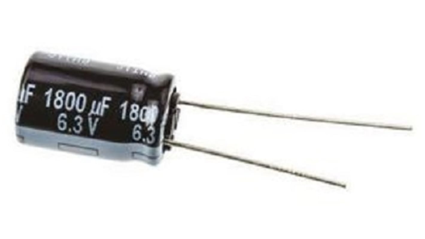 Panasonic KA-A, THT Aluminium-Elektrolyt Kondensator 220μF ±20% / 6.3V dc, Ø 6.3mm, +85°C