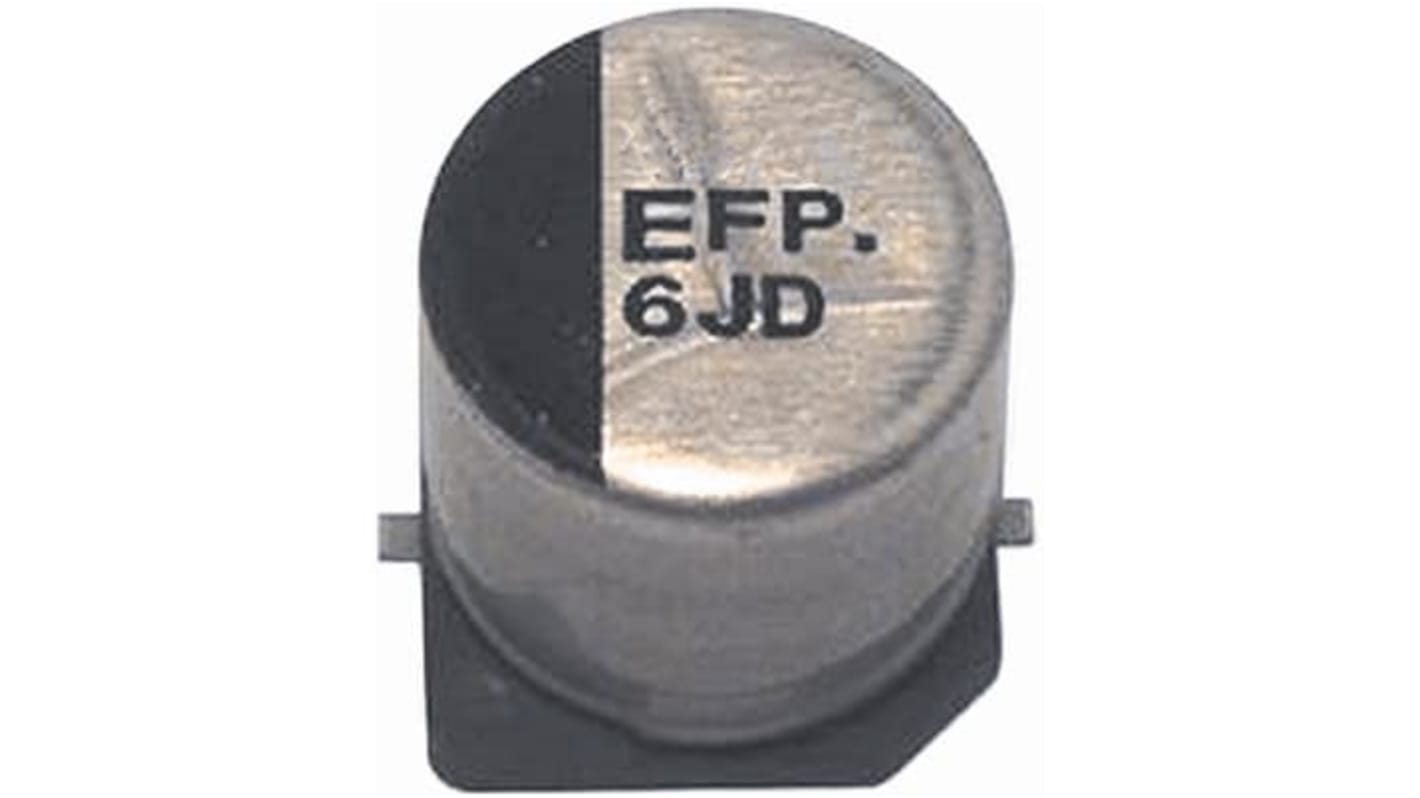 Panasonic FP, SMD Aluminium-Elektrolyt Kondensator 100μF ±20% / 6.3V dc