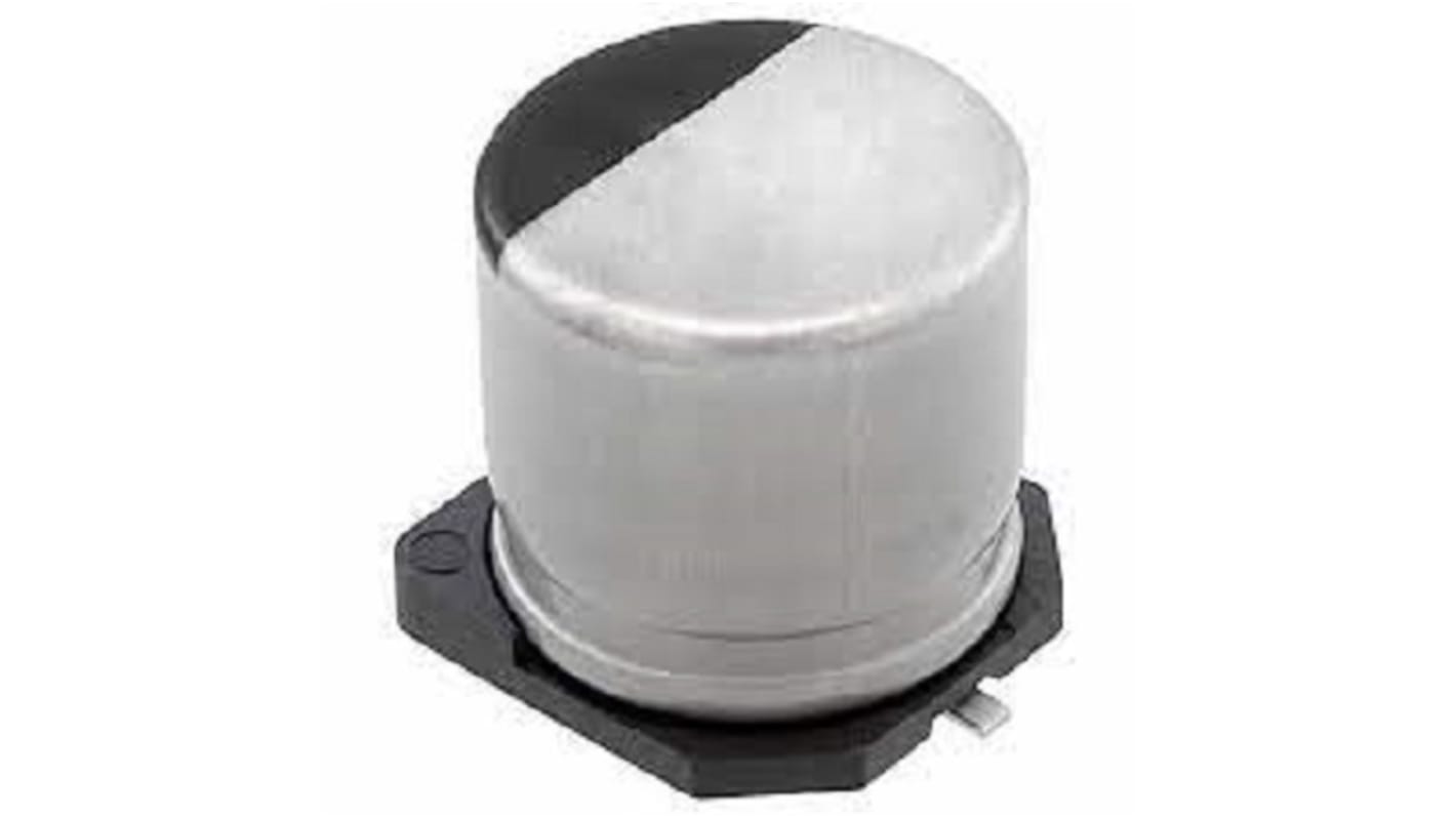 Condensador electrolítico Panasonic serie TC, 100μF, ±20%, 16V dc, mont. SMD, 6.3 (Dia.) x 7.7mm