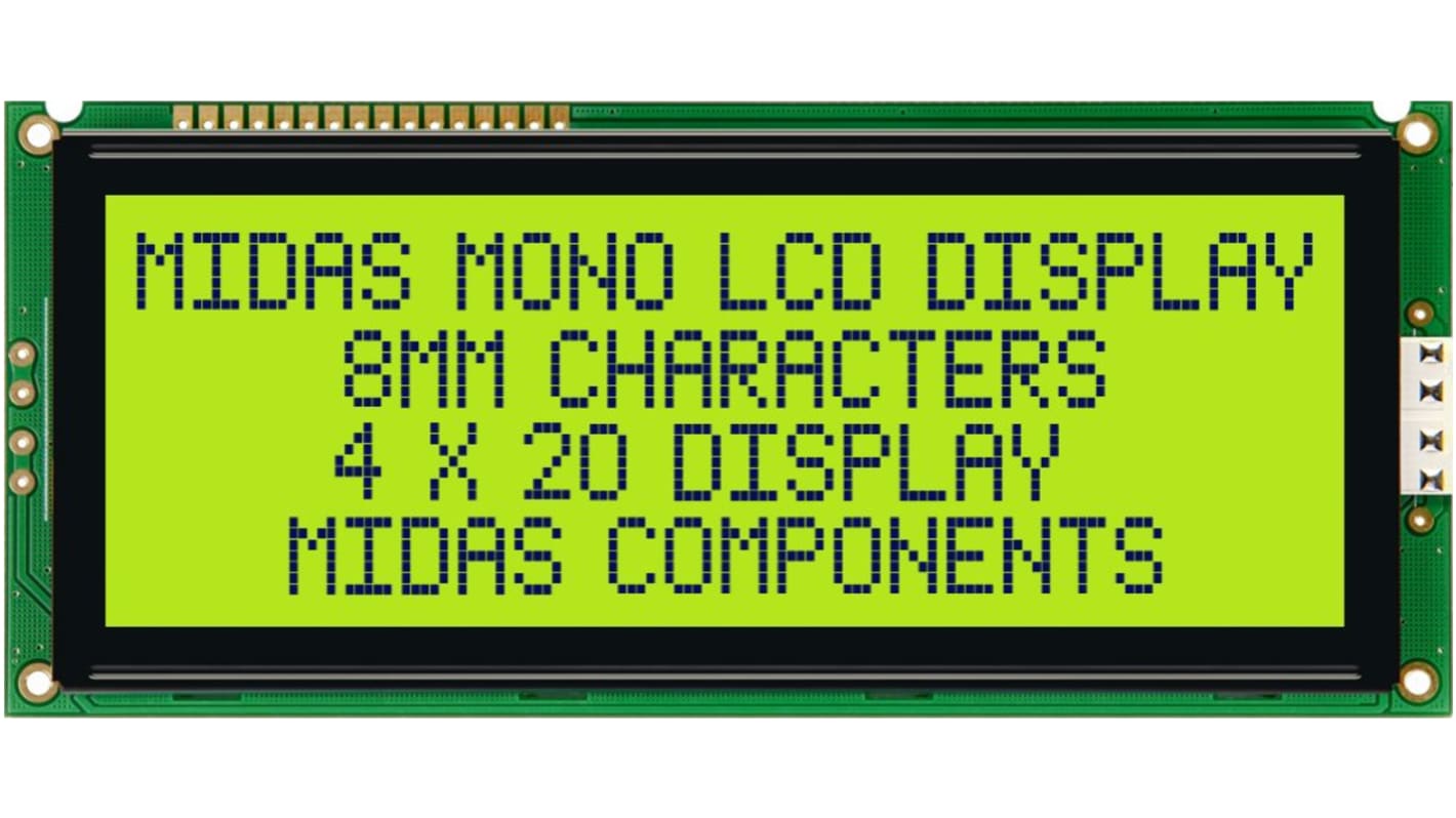 Display alfanumerico LCD Midas, Alfanumerico, 4x20 caratteri