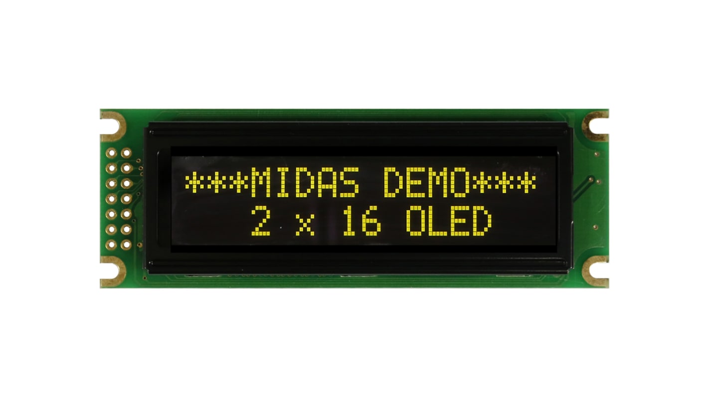 Midas Yellow OLED Display COB Parallel Interface