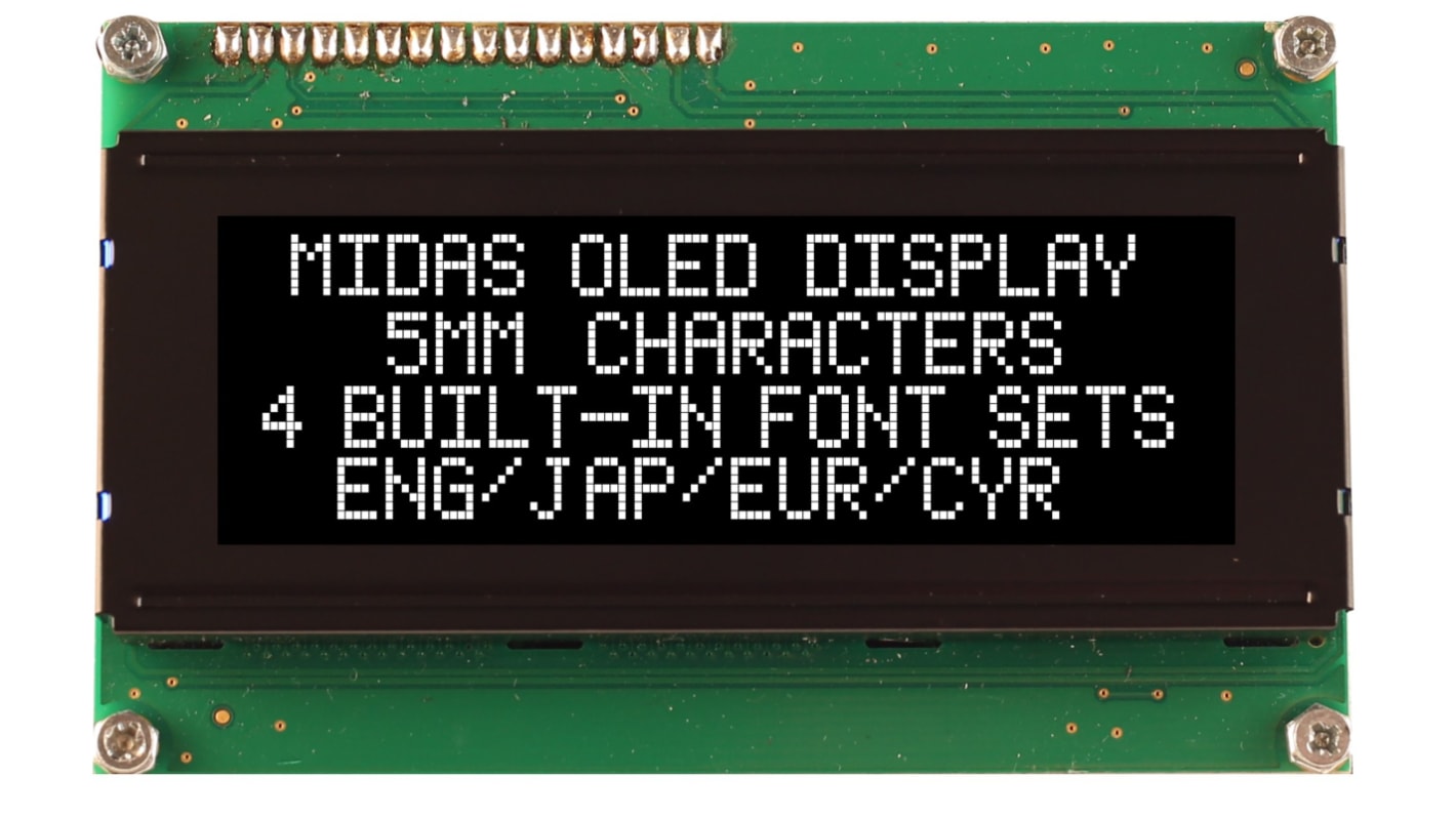 Midas White OLED Display COB Parallel Interface