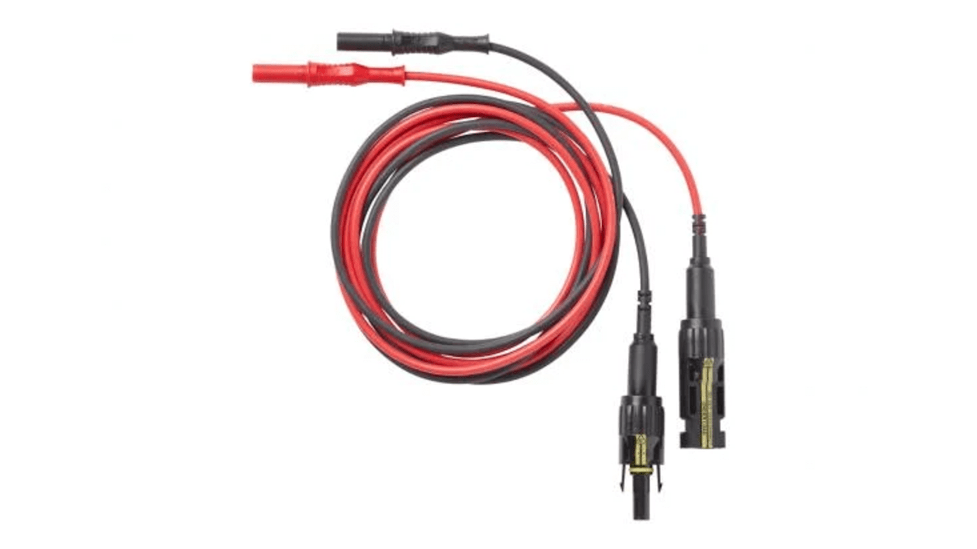 Fluke Messleitungen Stecker, Buchse / Stecker, Schwarz, Rot 1.5m, 1 kV ac/dc, 600 V ac/dc / 20A CAT III 1000 V, CAT IV