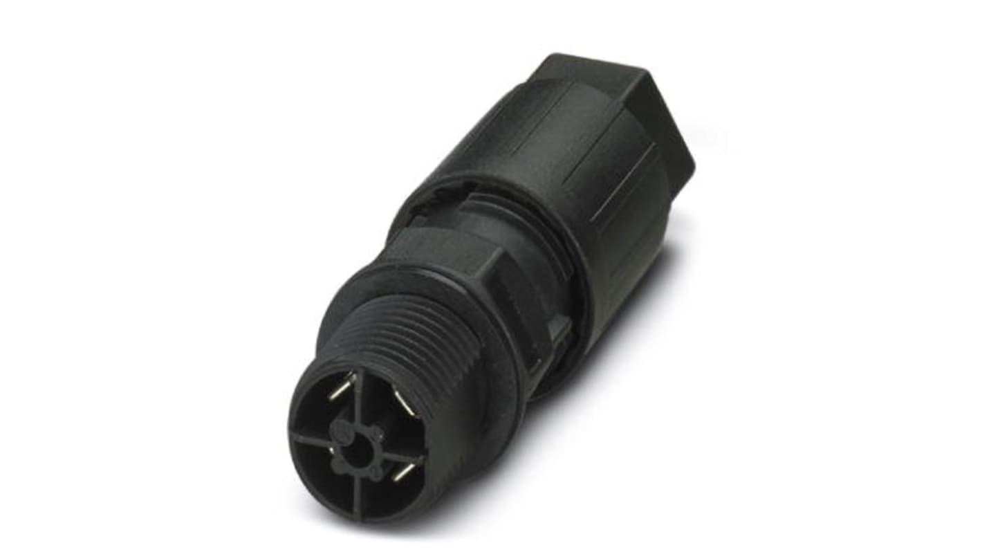 Conector circular Phoenix Contact serie QPD de 4 vías, montaje aéreo, IP66, IP68, IP69K