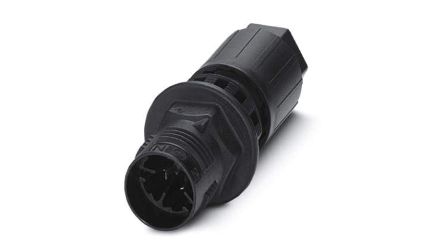 Conector circular Phoenix Contact hembra serie QPD de 4 vías, montaje aéreo, IP66, IP68, IP69K