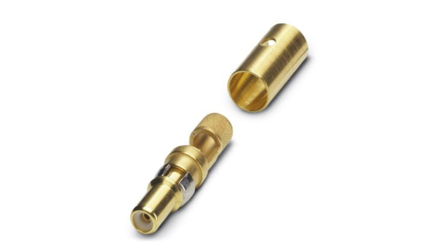 Phoenix Contact, VS-BU-KX-50-RG58 Series, Male Solder Cup D-Sub Connector Coaxial Contact, Gold Plated, 18 AWG