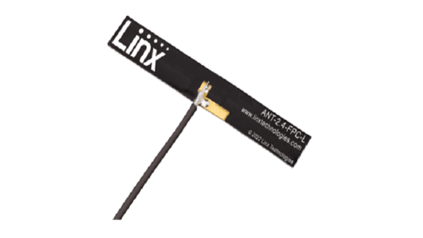 Mindenirányú Linx Dipól WiFi antenna Ragasztó ANT-2.4-FPC-LH100M4 NYÁK Belső U.FL 100mm Anya 6.1dBi ISM Band FPC