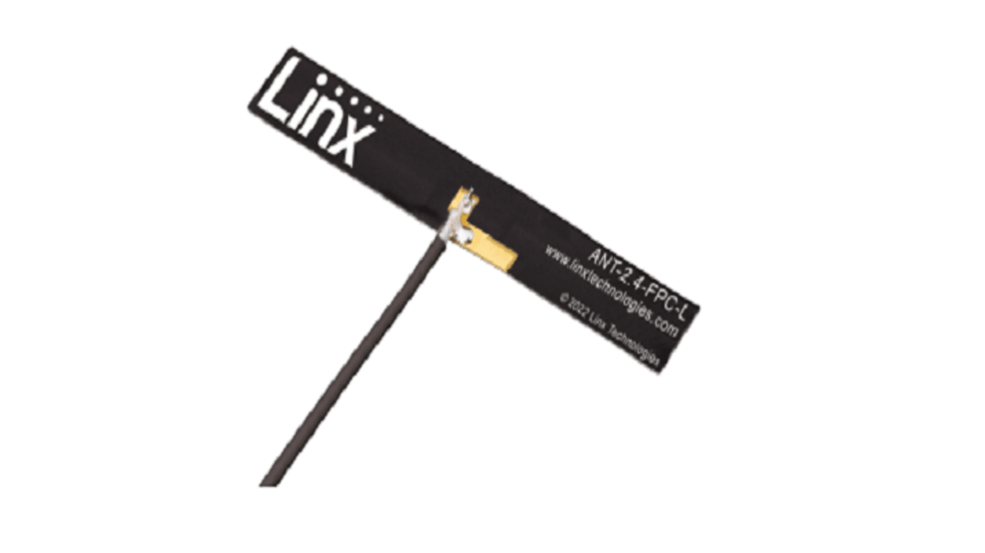 Mindenirányú Linx Dipól WiFi antenna Ragasztó ANT-2.4-FPC-LH100UF NYÁK Belső U.FL 100mm Anya 6.1dBi ISM Band FPC