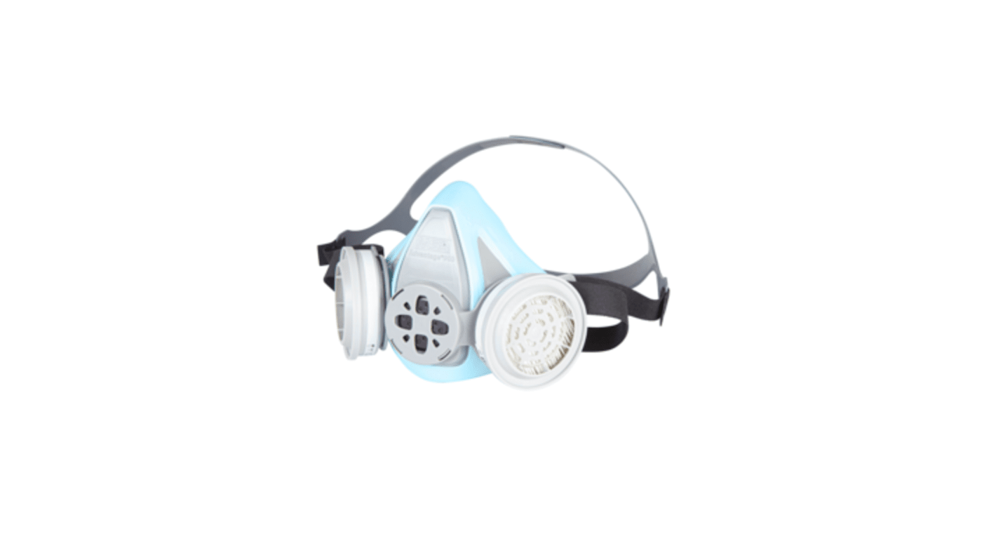 Maschera respiratoria MSA Safety col. Nero, Blu, Grigio, Taglia S, Mezza maschera