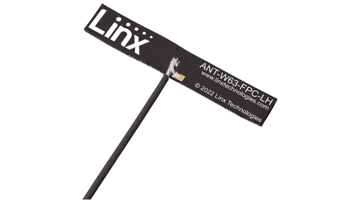 Mindenirányú Linx Dipól WiFi antenna Ragasztó ANT-W63-FPC-LH100UF NYÁK Belső U.FL 100mm Anya 10.1dBi WiFi LFPCW63