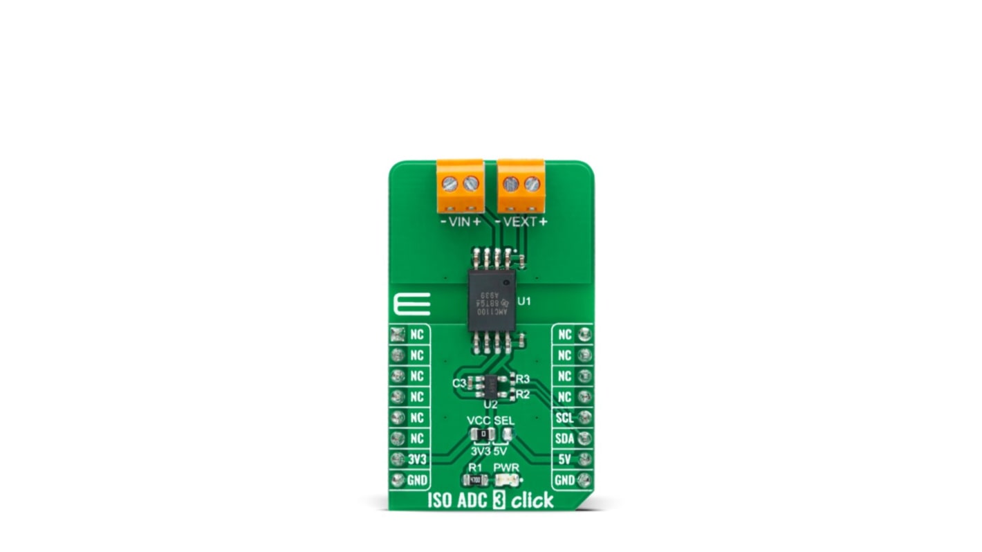 Kit de desarrollo Sensor de efecto Hall MikroElektronika Hall Current 7 Click - MIKROE-4420, para usar con ACS770