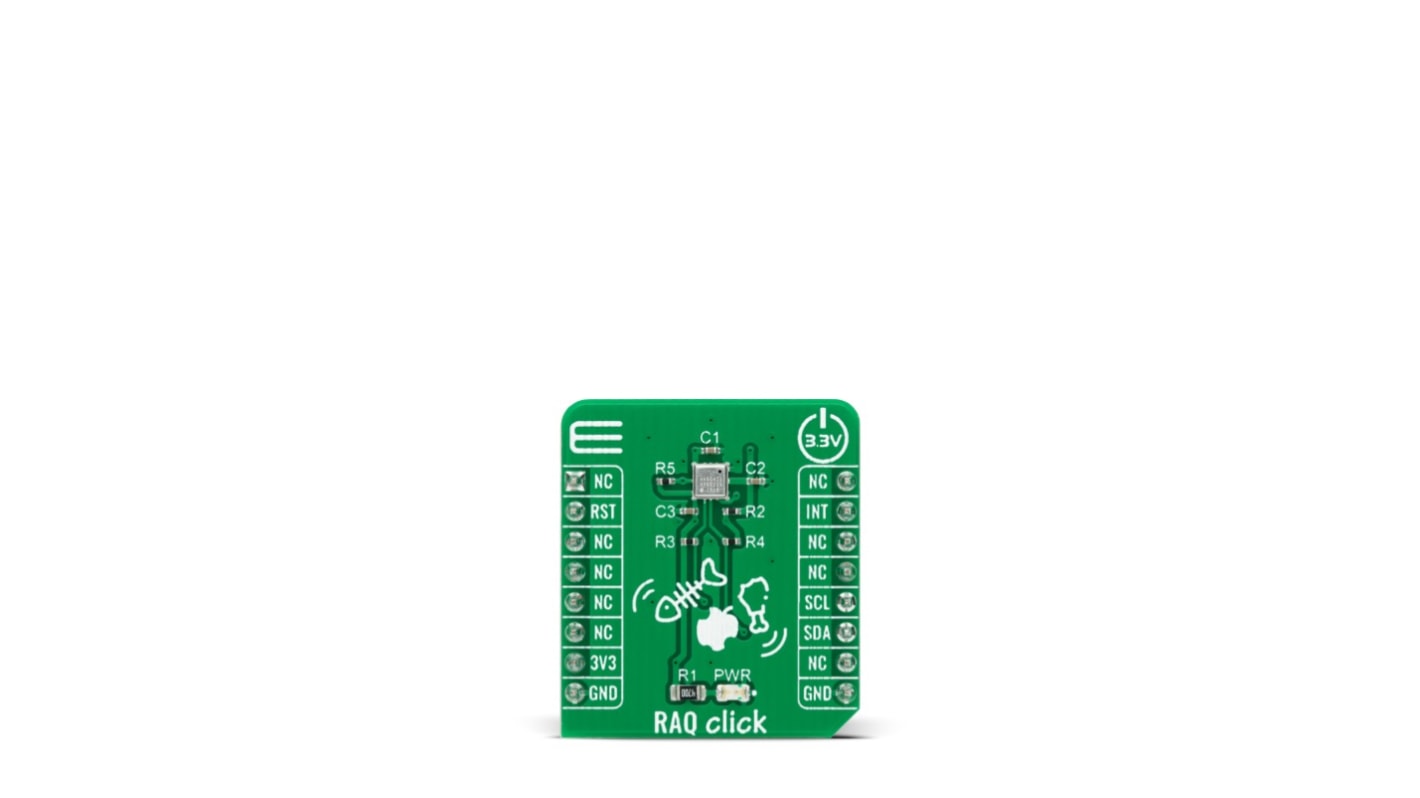 Kit de desarrollo Sensor de gas MikroElektronika RAQ Click - MIKROE-4385, para usar con ZMOD4450