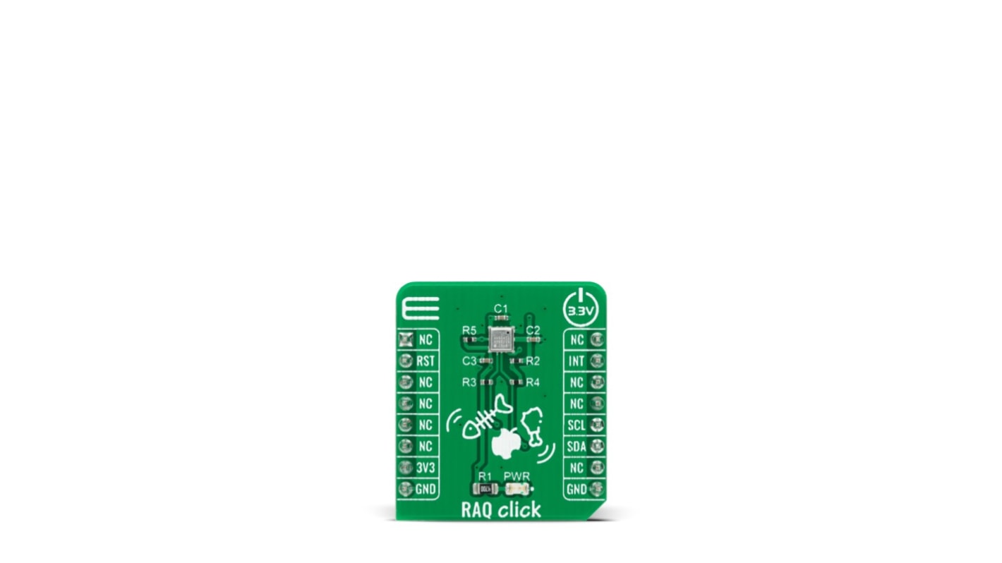 Kit di sviluppo RAQ Click MikroElektronika, con Sensore di gas