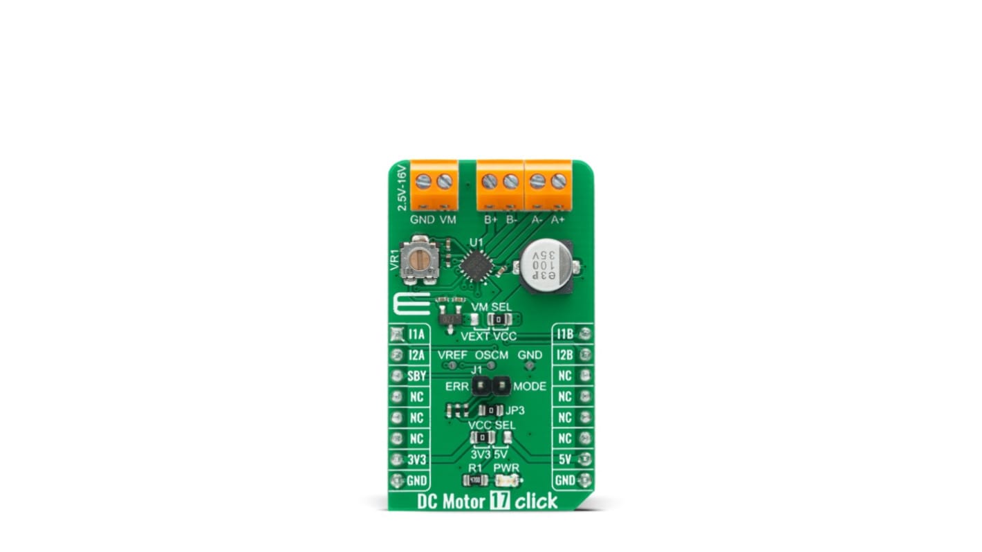 Vyhodnocovací deska, DC Motor 17 Click, Regulátor motoru, MikroElektronika