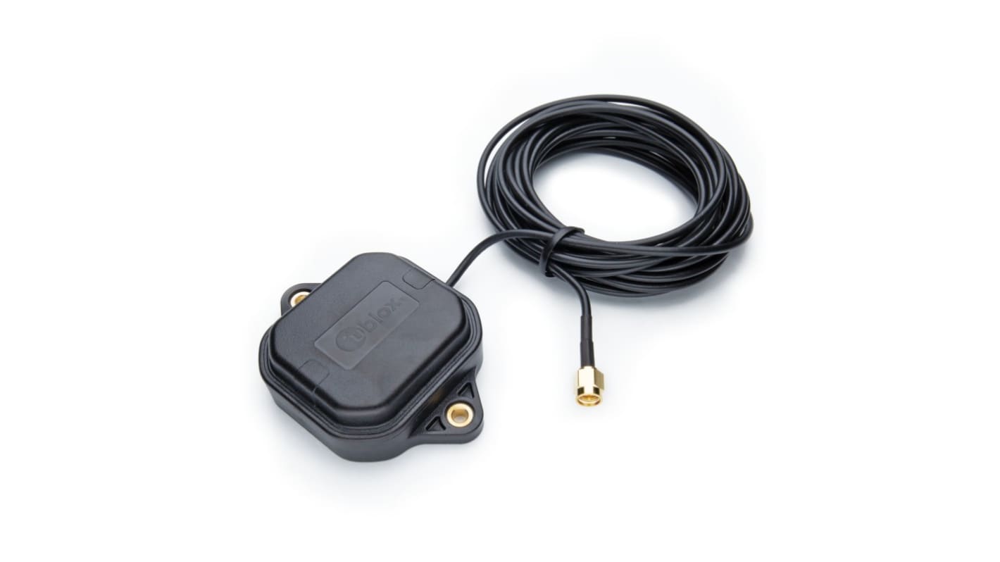 MikroElektronika MIKROE-4480 Square Multi-Band Antenna with SMA Male Connector, GPS