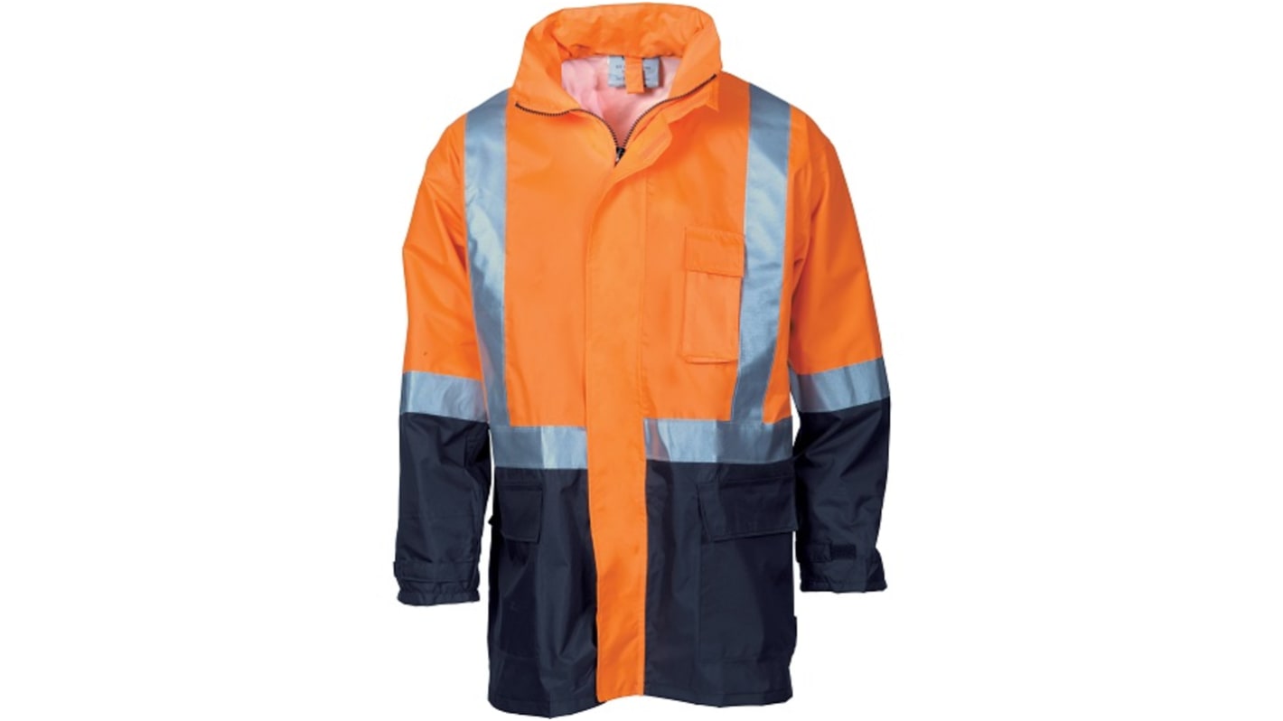 DNC 3879 Orange/Navy Unisex Hi Vis Jacket, 4XL