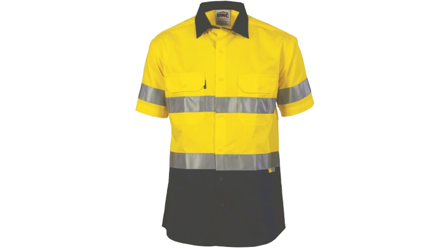 DNC 3887 Yellow/Navy Hi Vis Polo Shirt