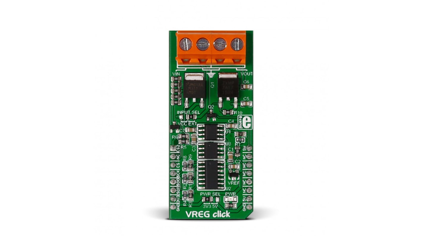 MikroElektronika VREG Click LDO Voltage Regulator for LM317-M, MCP3204, MCP4921