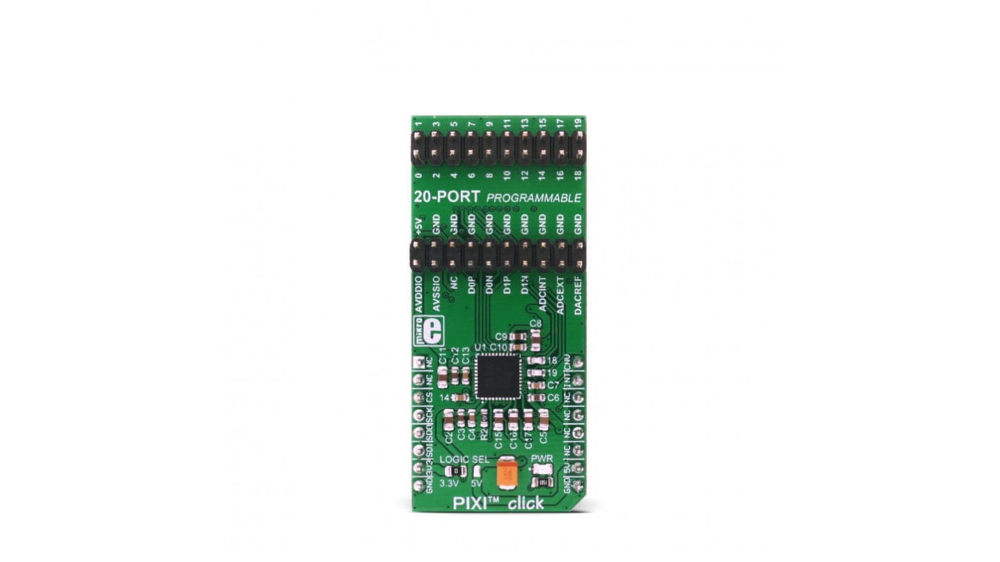 Modulo di sviluppo ADC/DAC MikroElektronika per Regolatori automatici di velocità della ventola, traslatori di livello