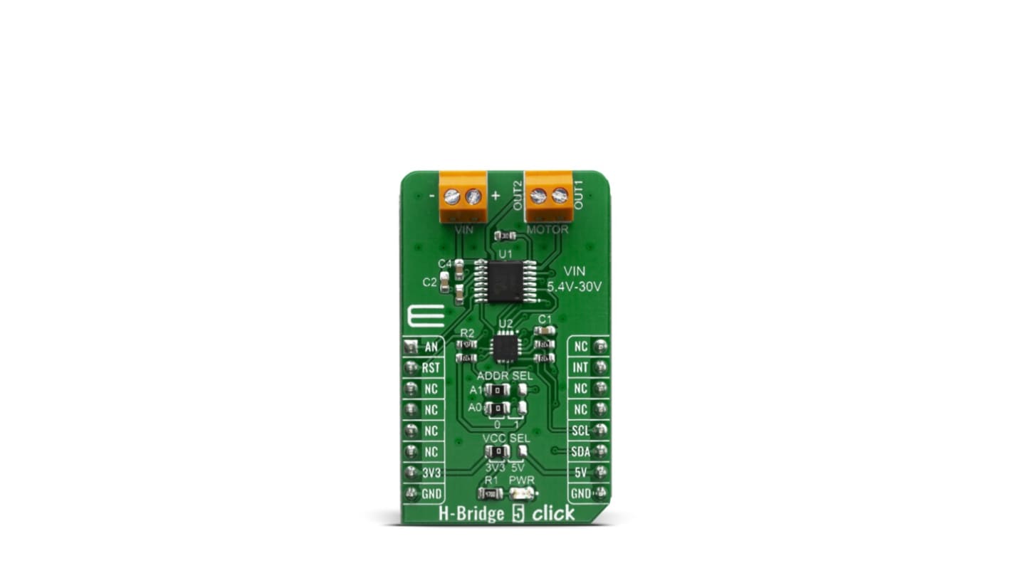 MikroElektronika H-Bridge 5 Click Motor Control for MP6515GF-Z for DC Motors, Inductive Loads