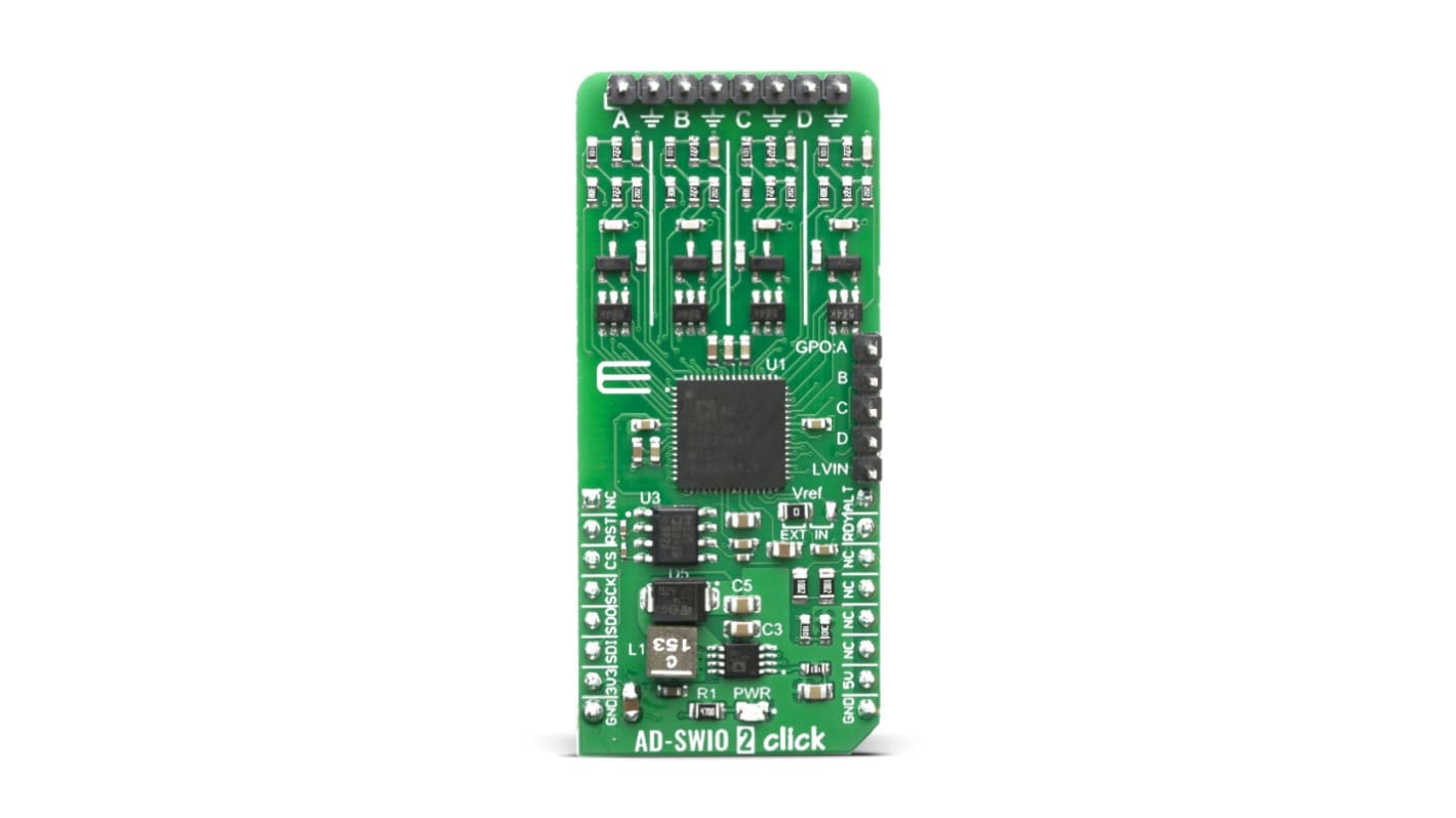 Carte mikroBus Click ADC/DAC MikroElektronika pour Automatisation d'usine, entraînements de moteur