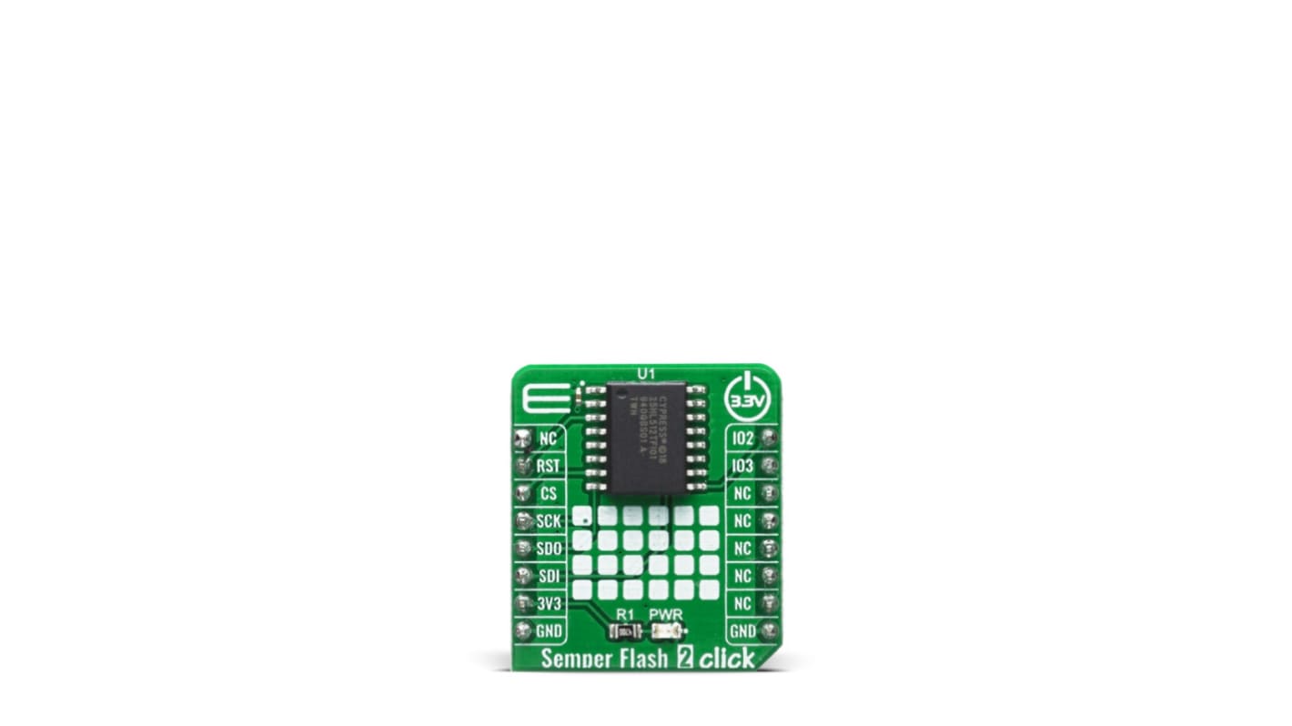 MikroElektronika Entwicklungstool Speicher, S25HL512T Flash, Flash-Speicherplatine, Semper Flash 2 Click