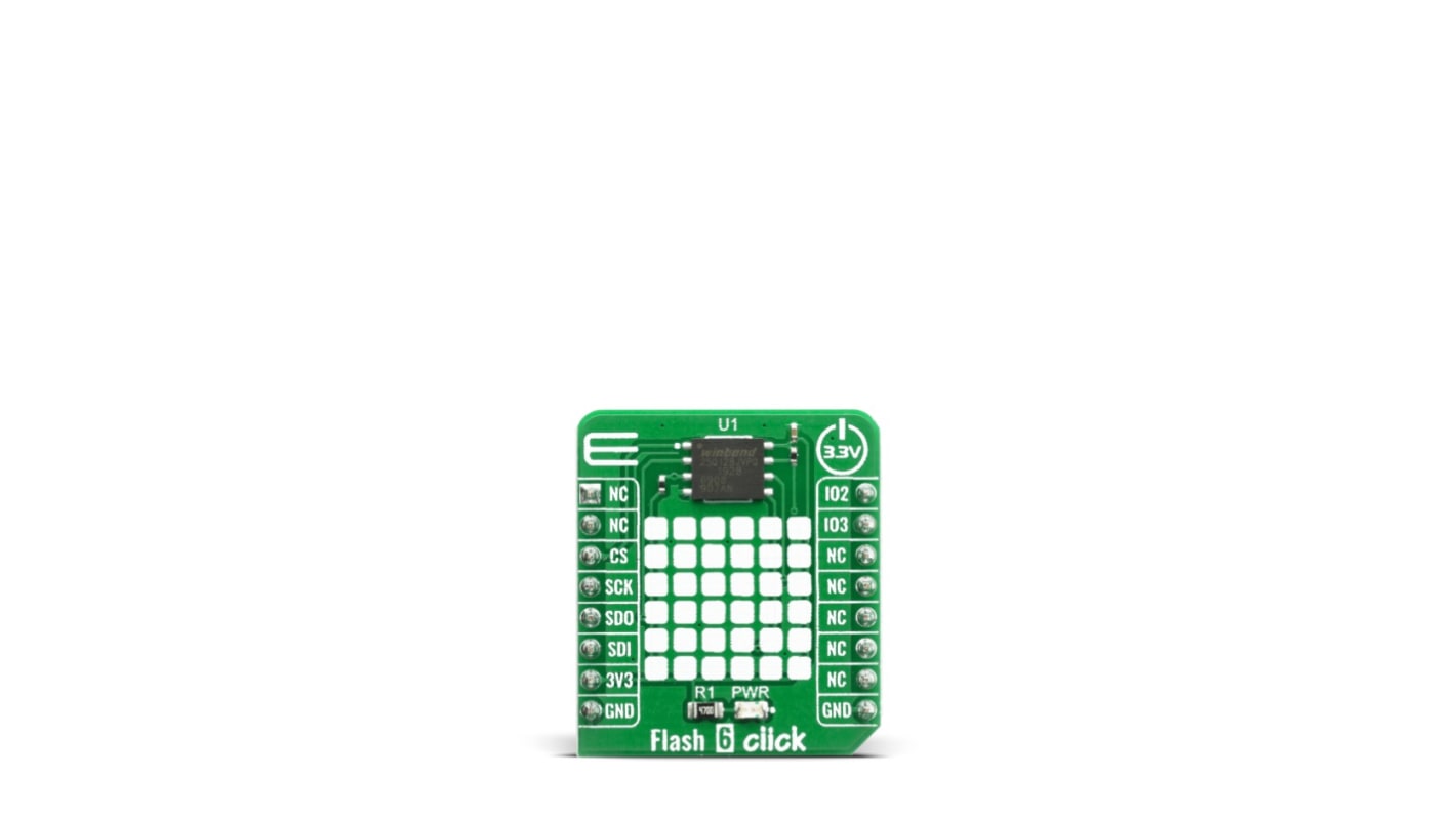 MikroElektronika Entwicklungstool Speicher, W25Q128JV Flash, Flash-Speicherplatine, Flash 6 Click