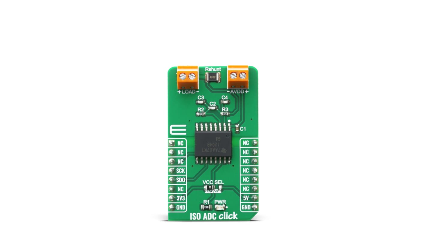 Carte complémentaire de capteur ADC MikroElektronika pour Systèmes de génération d'énergie verte, inverseur de commande