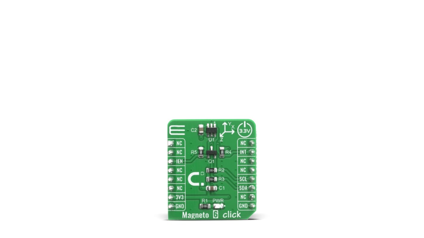 Placa Click mikroBus Sensor de efecto Hall MikroElektronika Magneto 6 Click - MIKROE-4139