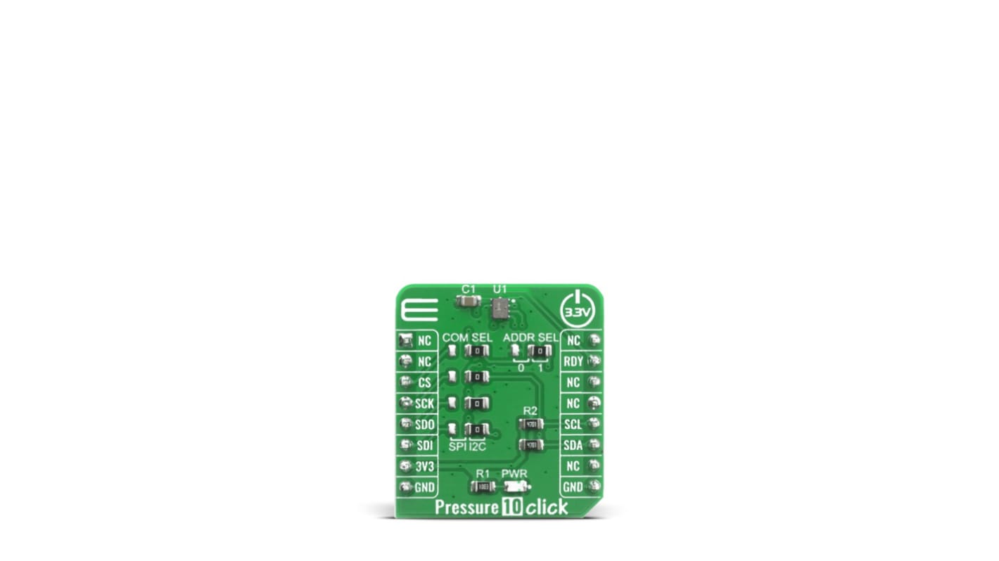 Scheda click mikroBus Pressure 10 Click MikroElektronika, con Sensore di pressione barometrica