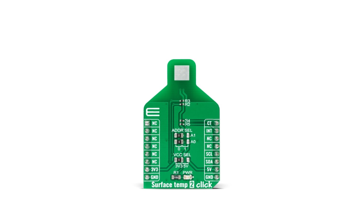 Scheda sensore di temperatura Surface temp 2 Click MikroElektronika, con Sensore di temperatura