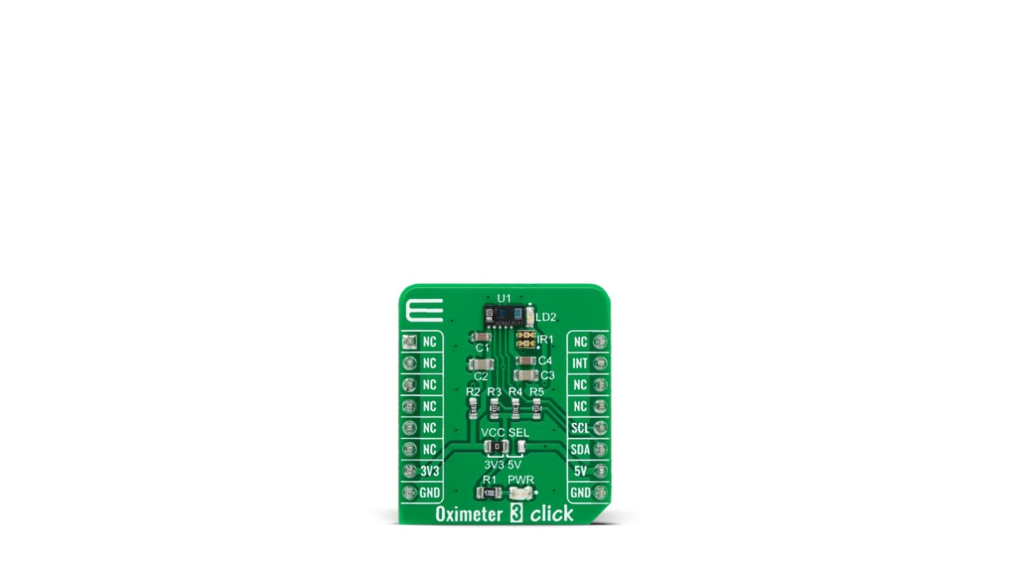 Scheda click mikroBus Oximeter 3 Click MikroElektronika, con Sensore biometrico