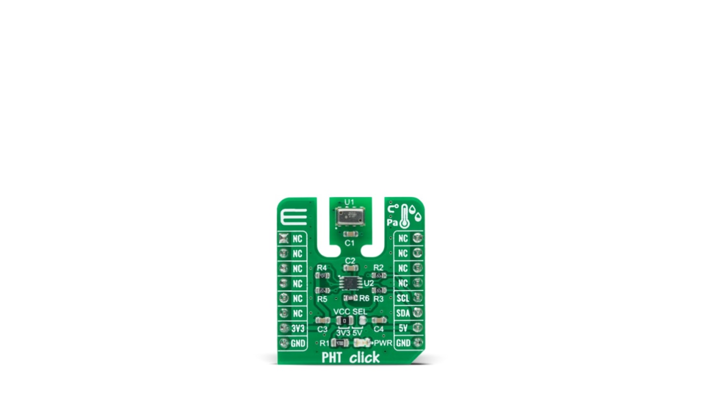 Scheda click mikroBus PHT Click MikroElektronika, con Sensore ambientale