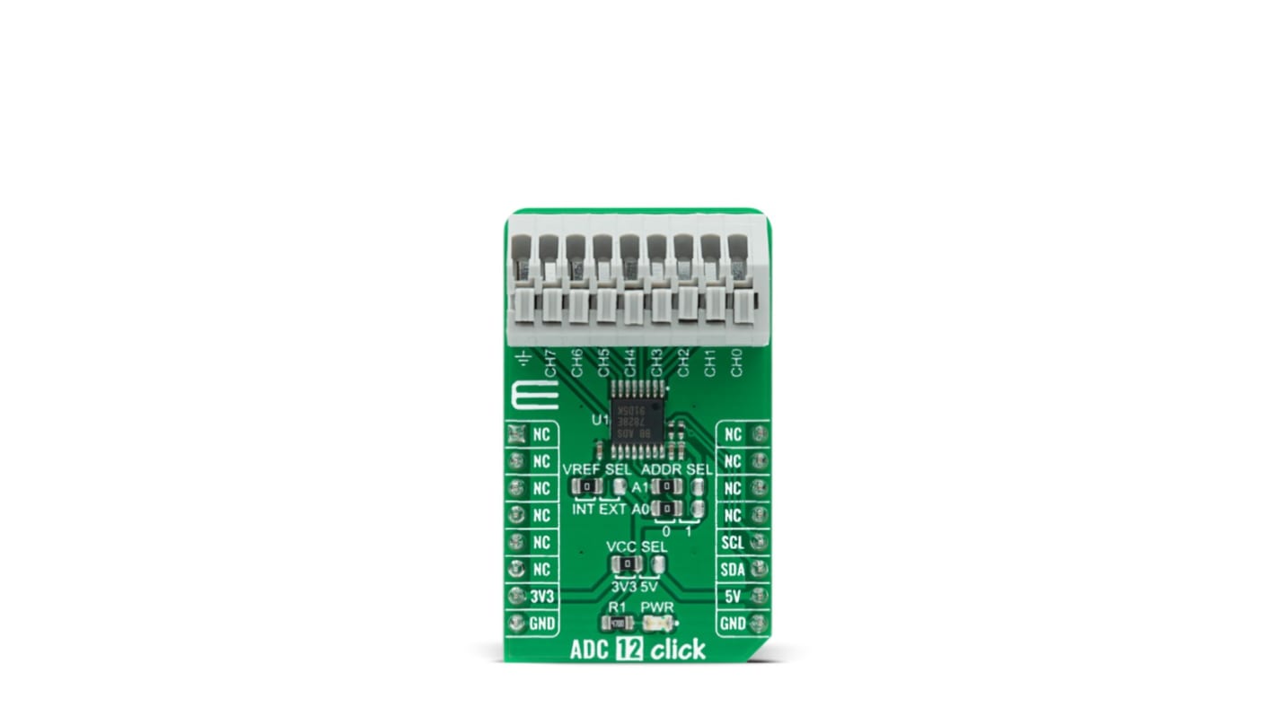 Placa complementaria para sensores ADC MikroElektronika ADC 12 Click - MIKROE-4376