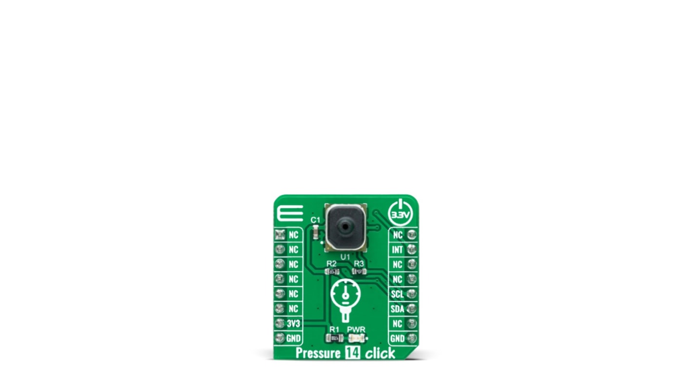 MikroElektronika Pressure 14 Click Pressure Sensor mikroBus Click Board for ABP2LANT060PG2A3XX