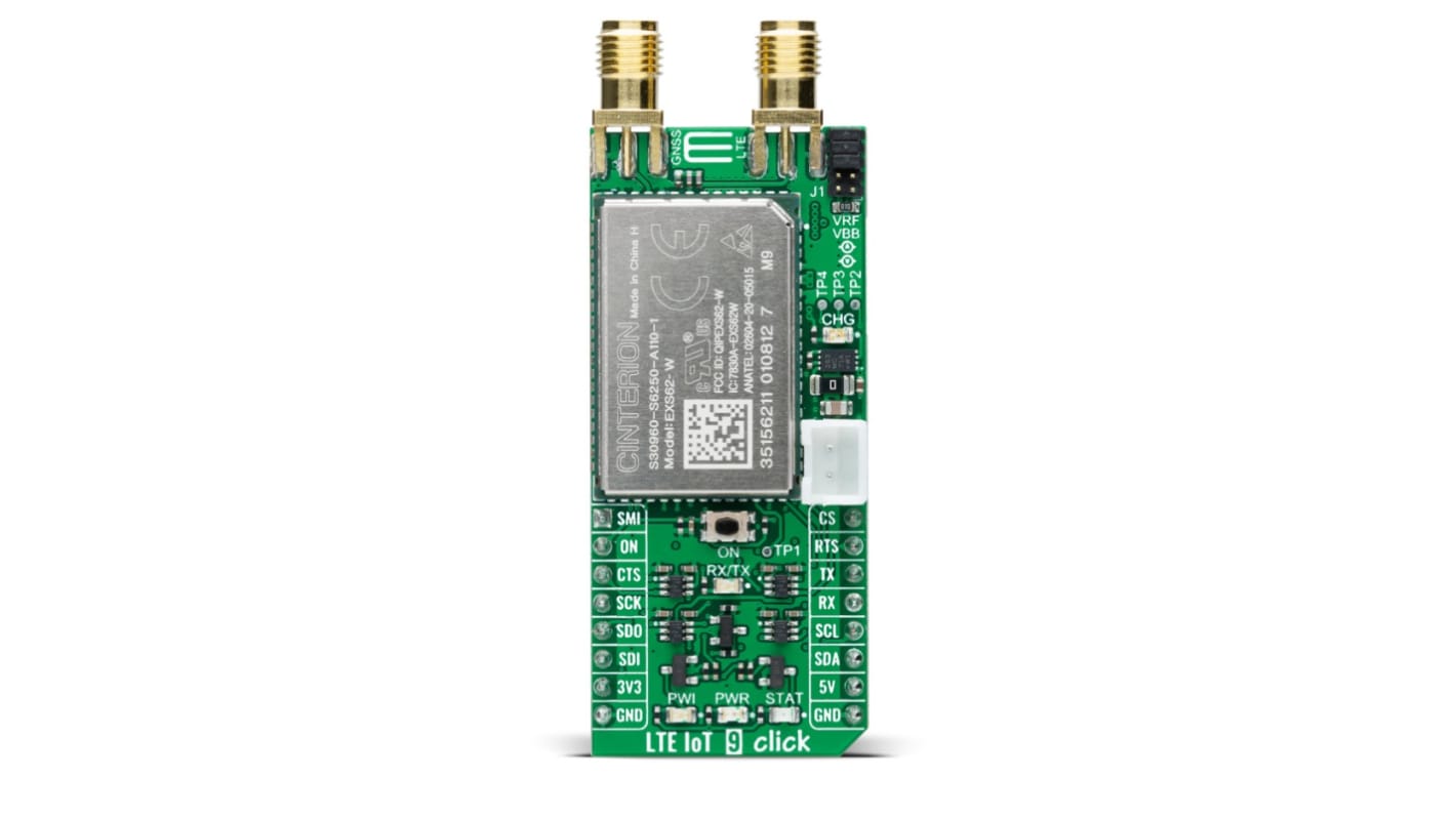 MikroElektronika LTE IoT 9 Click EXS62-W Sensor Add-On Board for Industrial, Smart Agriculture MIKROE-4465