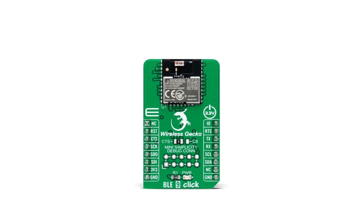 MikroElektronika BLE 9 Click BGM220P Sensor Add-On Board for Asset Tags, Beacons MIKROE-4487