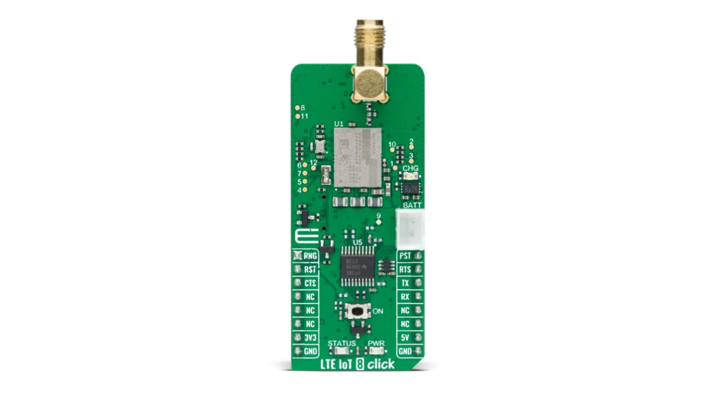 MikroElektronika LTE IoT 8 Click SKY66430-11 Sensor Add-On Board for Industrial Monitoring, Smart Working 698 →