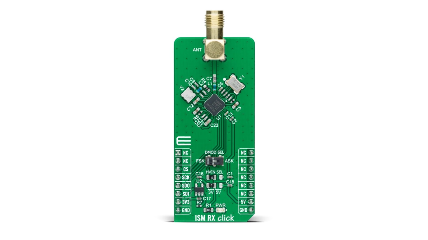 MikroElektronika ISM RX Click MAX1471 Sensor Add-On Board for Door, Industrial Control 433.92MHz MIKROE-4499