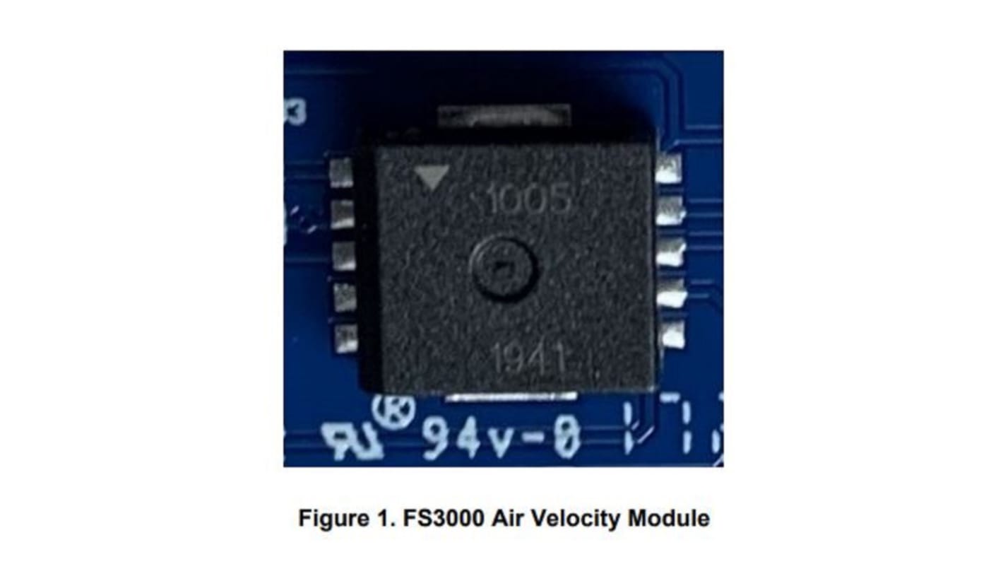 Renesas Electronics FS3000 Series Air Velocity Module Airflow Sensor for Air, 1 m/s Min, 15 m/s Max